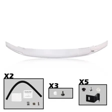 Fit For 2017-2020 Ford F250 F350 Super Duty Hood Deflector Bug Shield Chrome