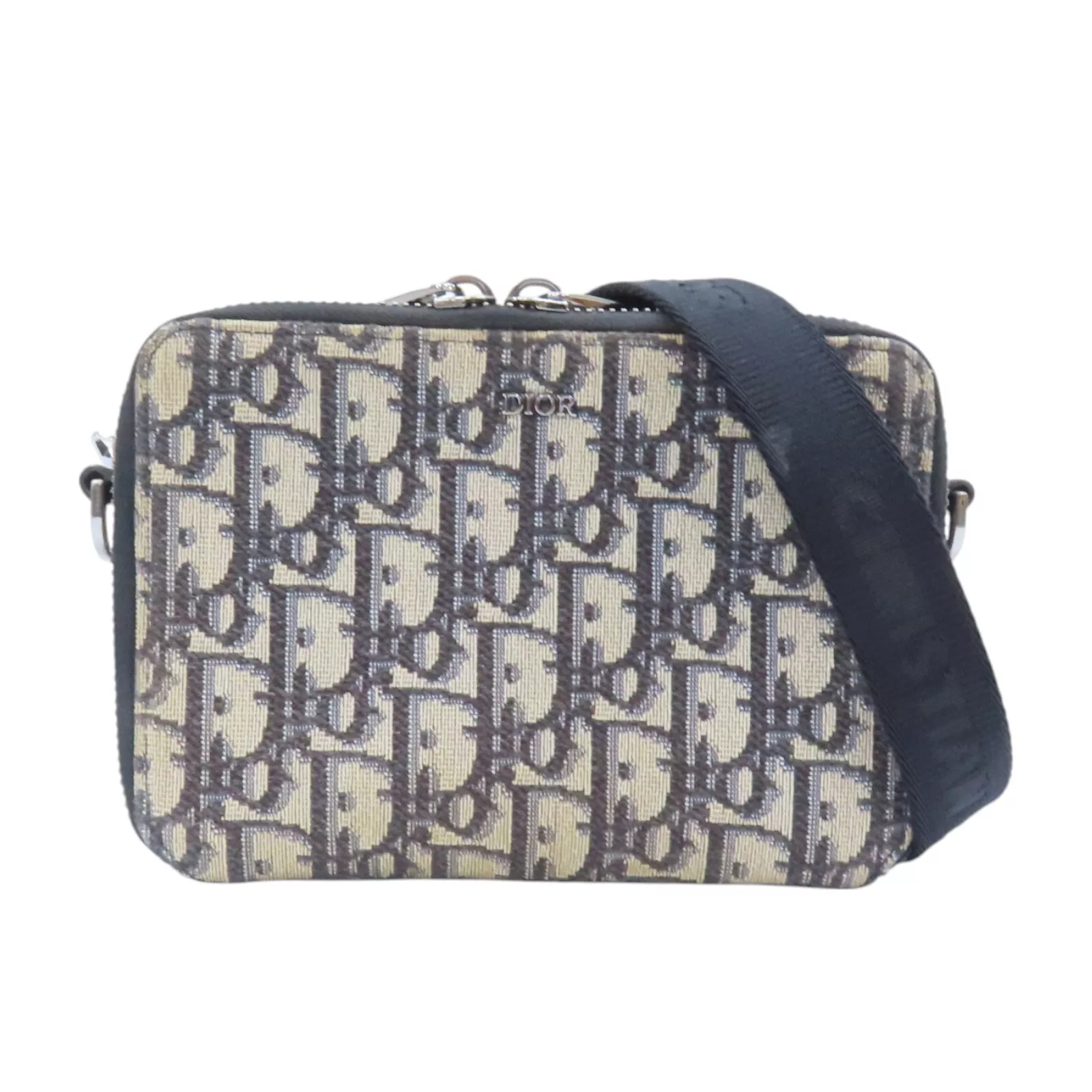 Sac pour appareil photo oblique DIOR toile bleue (fondu)