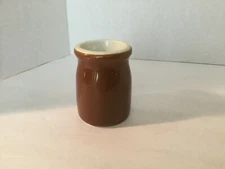 Vintage Thick Walled Brown Ceramic Hall Creamer Made in USA Restaurant Ware