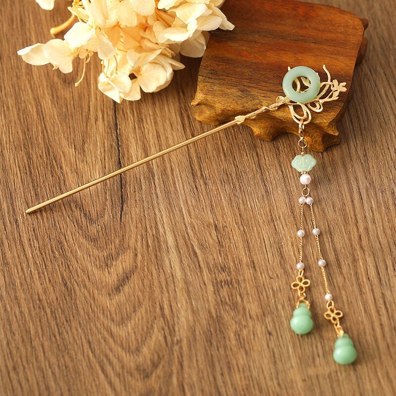 Hanfu Ancient Style Ping An Fulu Glazed Hairpin Hair Accessories