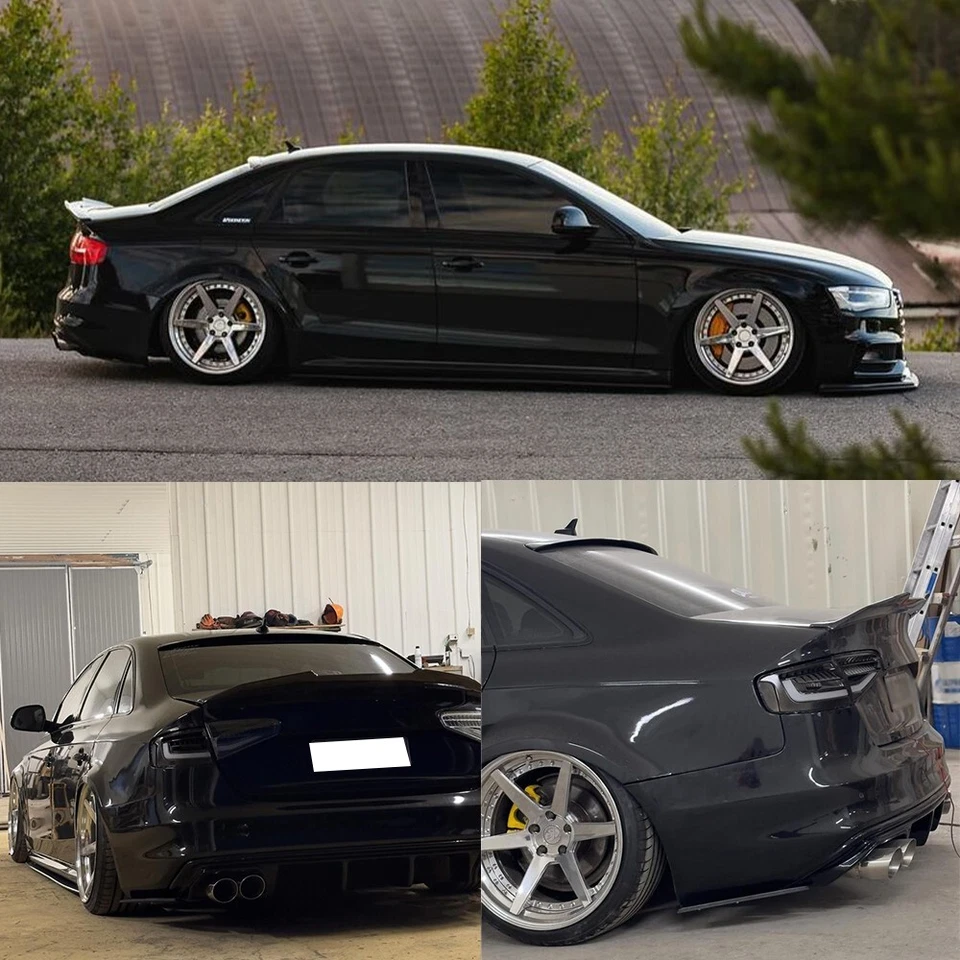 For AUDI A4 B8.5 sedan 2012-2016 Carbon Fiber Trunk Wing Spoiler not S4 Foto 4 de 4