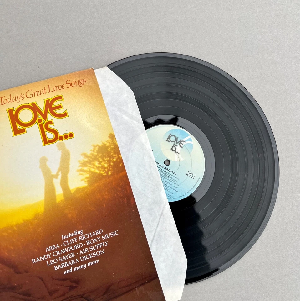 Live Is The Best of Great Love Songs Vinyl Record Vintage 12 in K-tel ABBA Roxy Foto 3 de 4