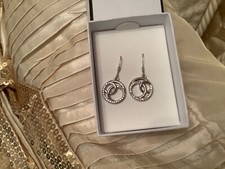 Image of Buckley London Silver tone sparkle Earrings , Boxed NWT AUTHENTIC