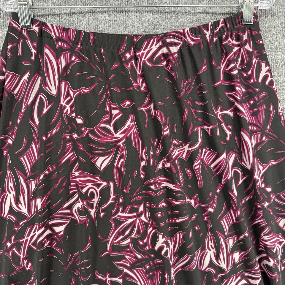 Falda Chicos Mujer L Negra Púrpura Floral Pull On Fluida Años 90 Hada Grunge Modesta Foto 4 de 4