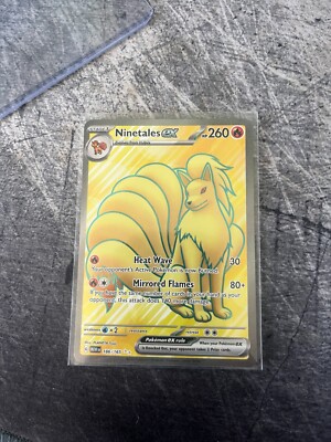 Ninetales ex 186/165 Scarlet & Violet 151 Full Art Ultra Rare Pokmon TCG Card NM
