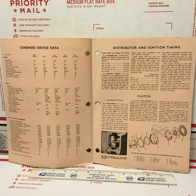 Minneapolis Moline tractor timing information sheets. Item 1029 eBay