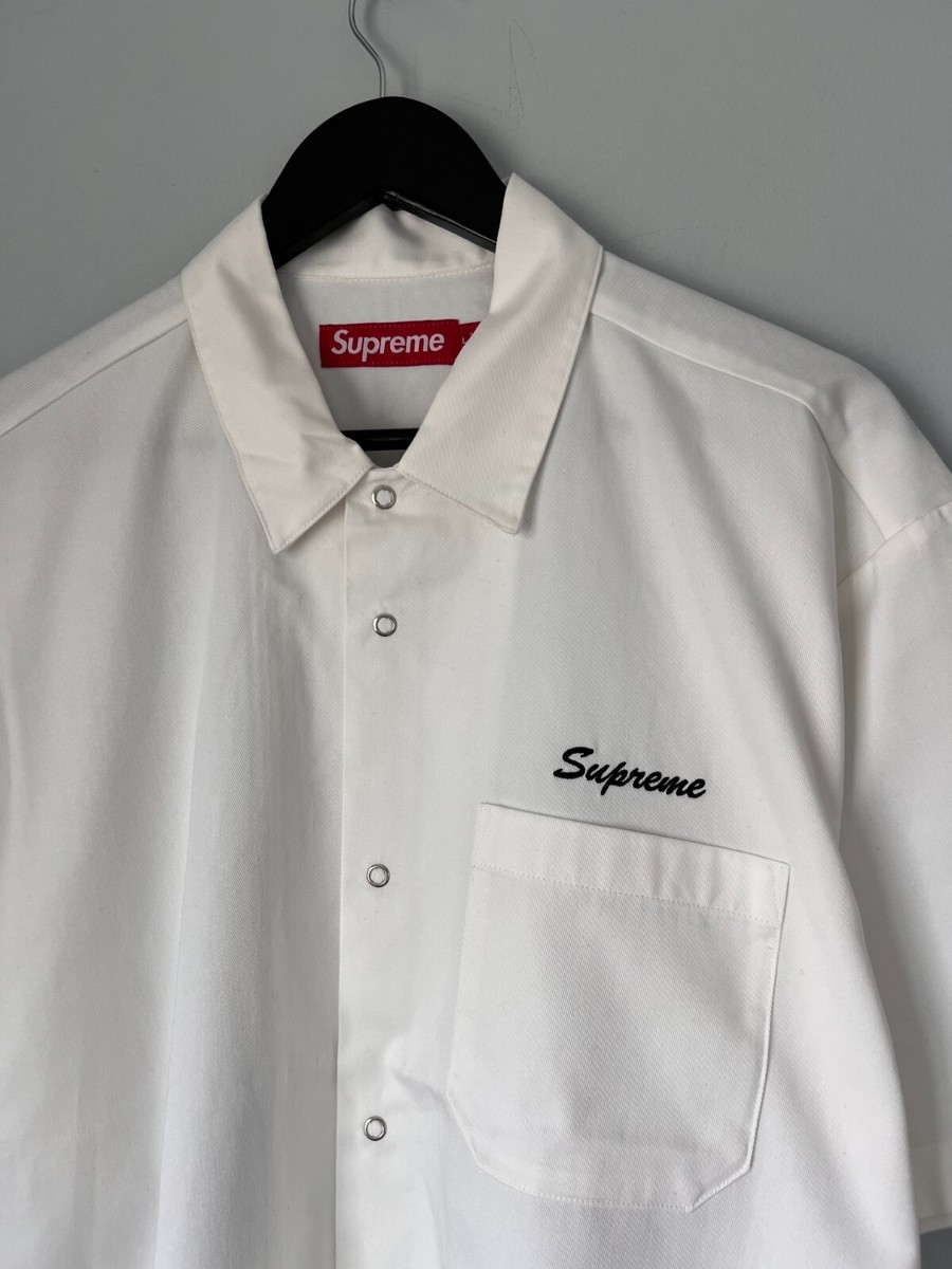 Supreme Margaret Keane Teardrop Work Shirt - Size Large - White