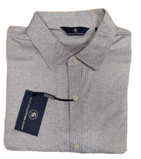 Hart Schaffner Marx Polo Button Down Shirt Cotton Gray size S