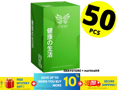 Premium ITSUKI KENKO HEALTH Detox Foot Pads Patch Herbal Cleansing (50 Sachets)