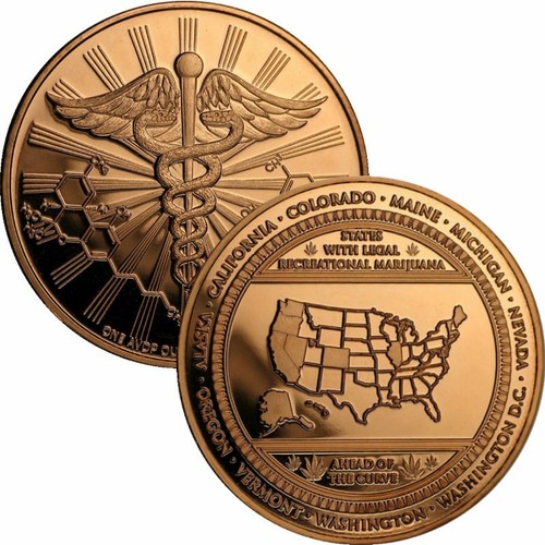 Cannabis Thema 1 Unze .999 reines Kupfer Stempelglanz Medaille(n) ~ verschiedene Designs - Bild 3 von 13