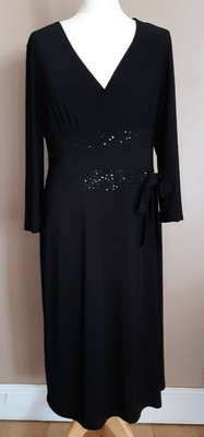Laura Ashley Black Dress Size UK 14 w/ Sequins, Party ...