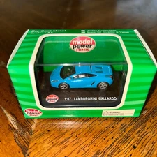 MODEL POWER #19382  2006 Lamborghini Gallardo  BLUE.  H.O.Scale 1/87