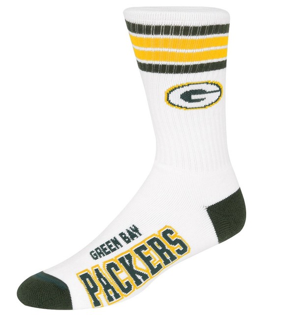 Green Bay Packers NFL Crew Socks Size XL White with Green Yellow G eBay