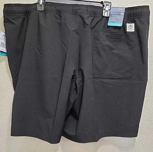 Trinity Coast Mens B&T Swim Trunks 3XB Black Pockets 9" Inseam NWT - Picture 2 of 10