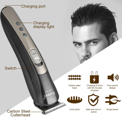 Professional Hair Clippers for Men Cordless Trimmer Beard Cutting Machine Barber - Picture 3 of 12