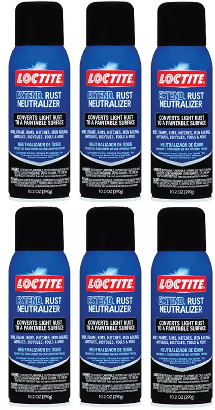 (6) LOCTITE 633877 10.2 Oz EXTEND Rust Neutralizer Treatment Converter Spray