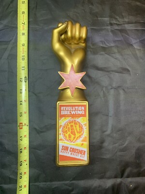Revolution Brewing Sun Crusher Hoppy Wheat Ale Beer Tap Handle   Chicago IL