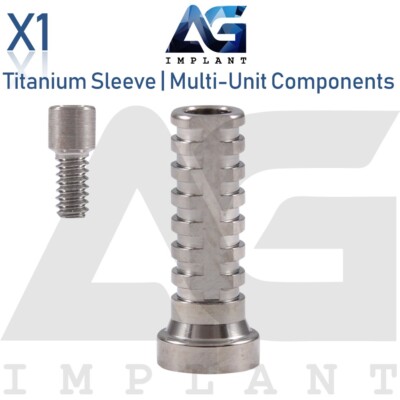 Titanium Sleeve Multi Unit Prosthetic 1.6 Int Hexagon & Conical Connection