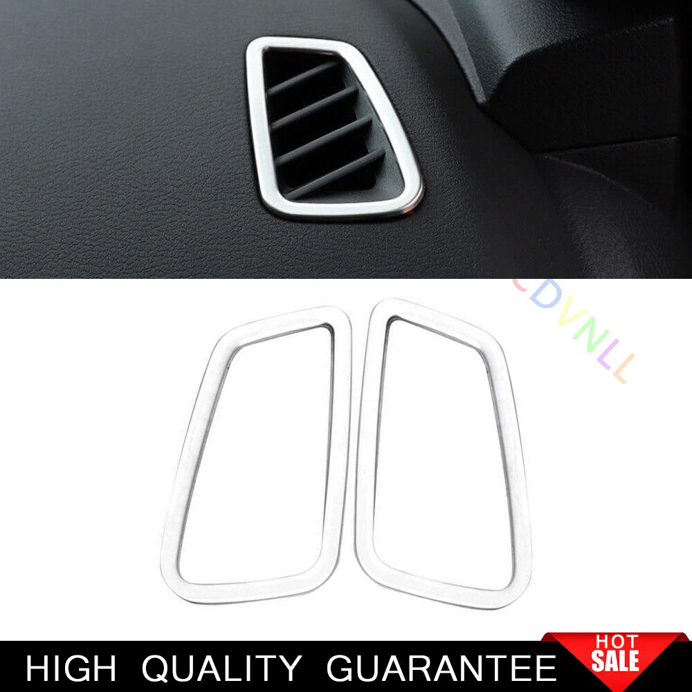 Fit For Nissan Sentra 2020-2022 Silver Steel Dashboard L&R Air Outlet Vent Trim