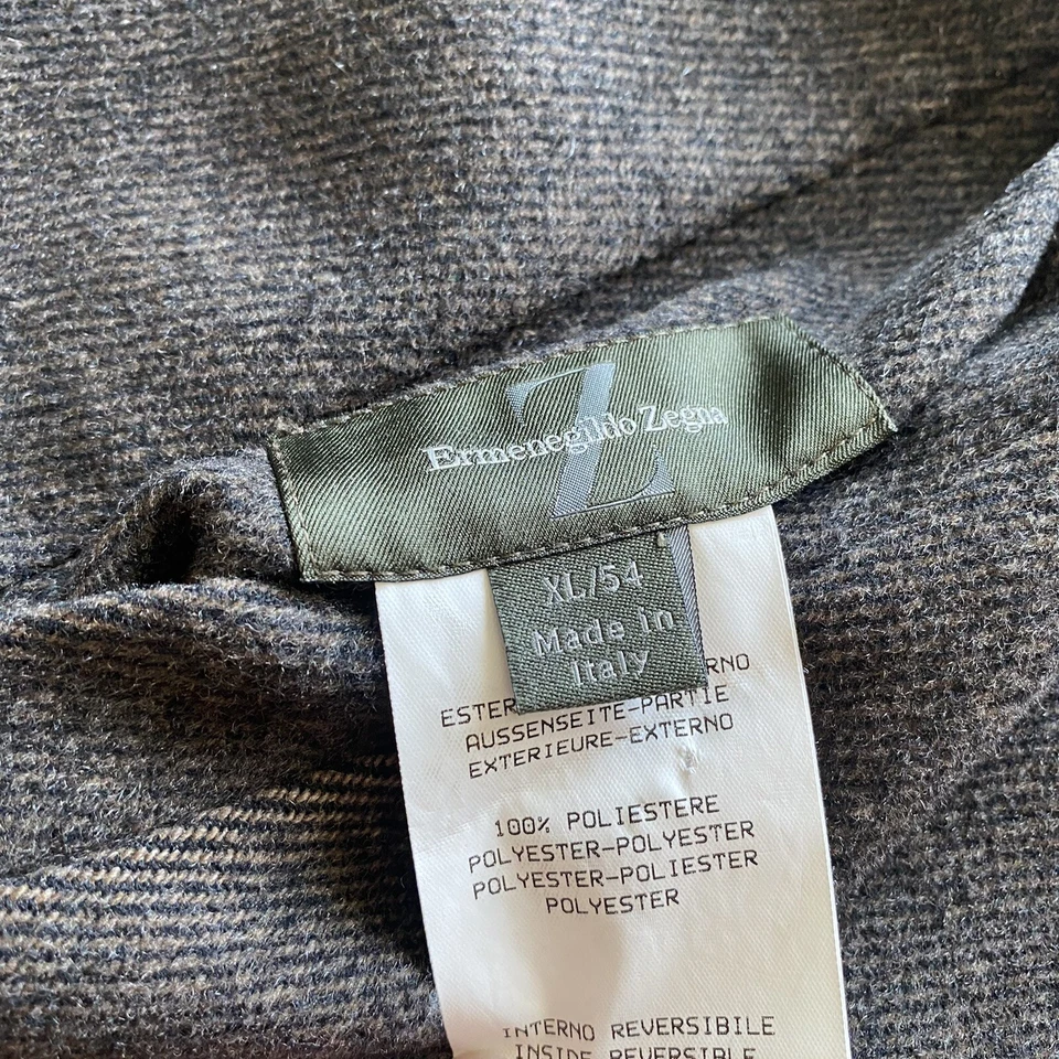 Chaqueta Ermenegildo Zegna Reversible Lana Cachemira Marrón Negro - Para Hombre Talla 54 XL Foto 2 de 4