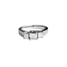1.50 CT. T.W. Princess-cut Diamond Ring in 14K White Gold
