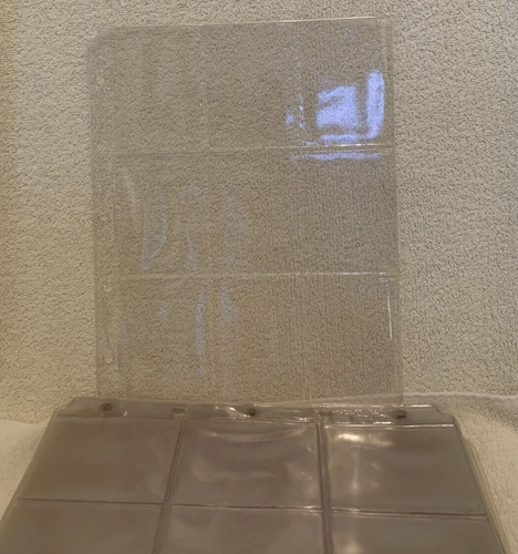 20 Clear Plastic BASEBALL CARD Holder Sheets 3 Ring Holds 360 Cards - EUC