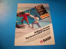 BASF Chrome VHS TAPE Original Print Advertisement Vintage 1986