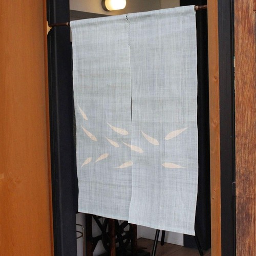 Noren Japanese Linen Door Curtain Handmade Sweetfish Light Blue 47x35in - Picture 2 of 8