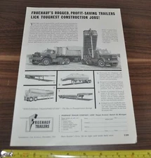 1961 Fruehauf Trailer Truck Ad Mack B-81 Autocar