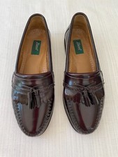 Bass Men's Slip-On Kiltie Tassel Dress Loafers, Size 8D, Burgundy