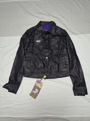 Lois Damen Denim Jacke Gr. XL Schwarz / Lila SM1088