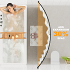 Abiglifty 36-87" Curved Shower Curtain Rod Adjustable Black Rustproof Rod
