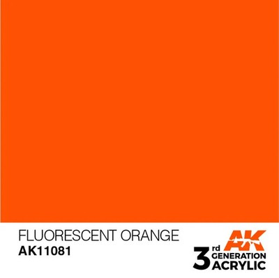AK Interactive 3rd Gen Acrylic AK11081 Fluorescent Orange 17ml