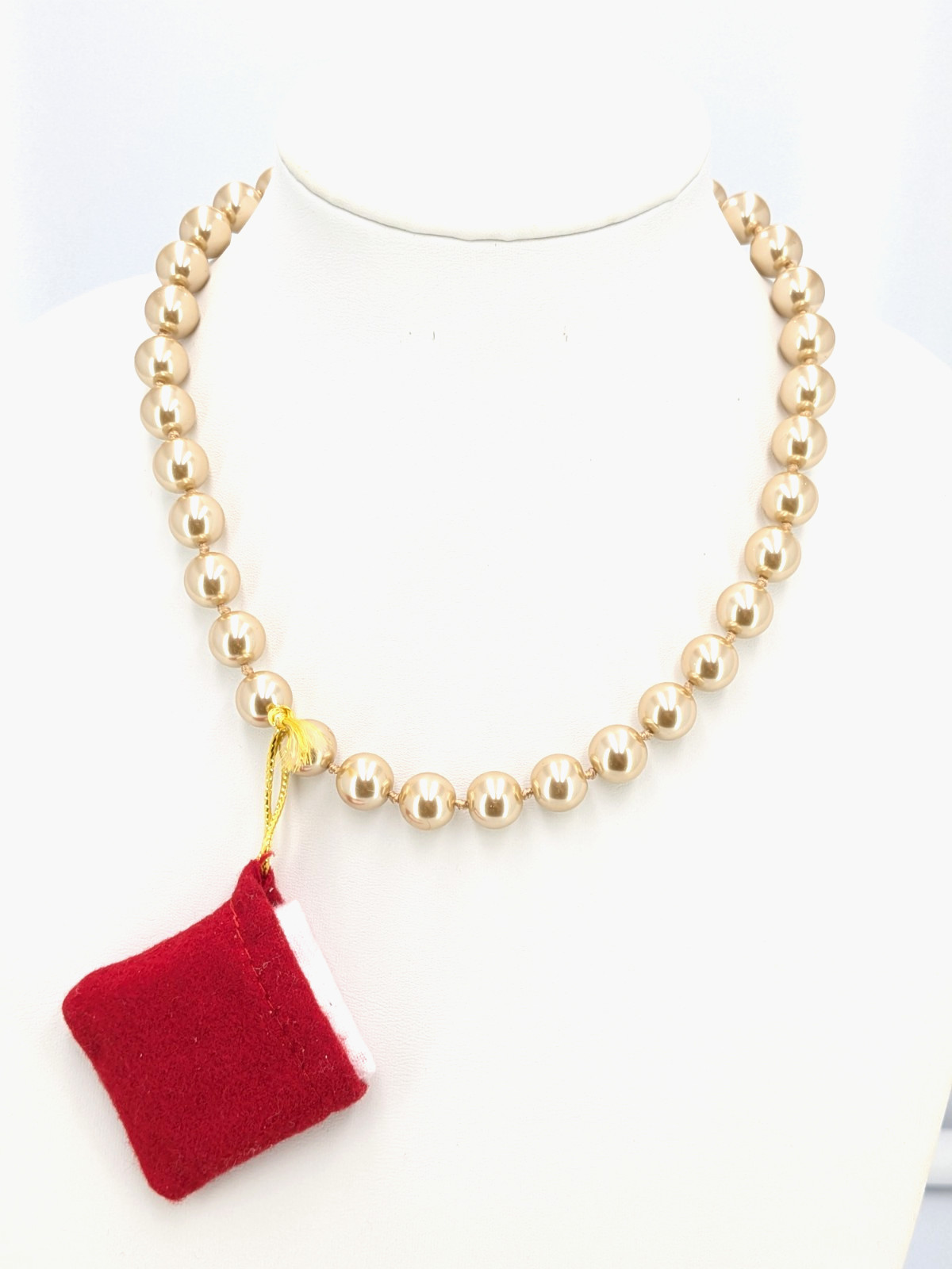 KJL Pearl Necklace Kenneth Jay Lane Champagne Fau… - image 2