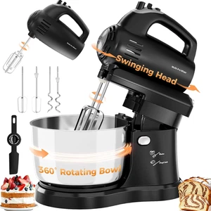 Stand Mixer Electric Kitchen Mixer, 3.2 QT Auto-Rotating Bowl & Beater Tilt-Head