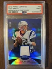 2013 Panini Certified - Tom Brady #92 Mirror Blue /99. Game Used Patch.  PSA 9