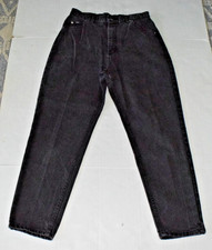 Vintage Jeans Lee Riders Size 14P 90s Black High Waist Taper Made USA