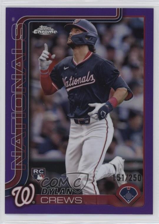 2025 Topps Chrome Purple Refractor 151/250 Dylan Crews #146 1ql6