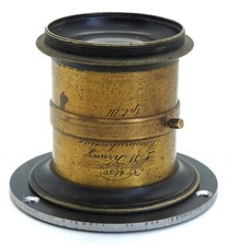 Ultra Rare brass lens L.W. Kranz Apl. III About 21 cm F5 Covers 5x7" Made 1860's
