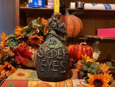 Halloween Glass Witch Potion Bottle Hand Crafted Apothecary Rustic One of a Kind