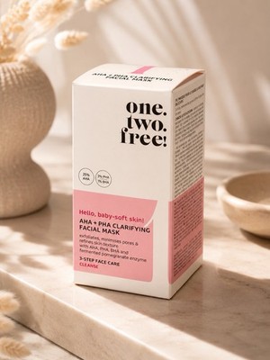 one.two.free! AHA + PHA Clarifying Facial Mask 50ml Fruchtsäure Gesichtsmaske