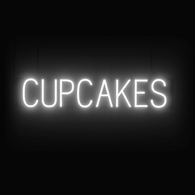SpellBrite CUPCAKES Sign | Neon Cupcakes Sign Look, LED Light | 31.7'' x 6.3''