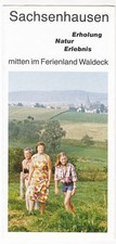 Prospekt Sachsenhausen Ferienland Waldeck 1978 Natur Erholung Erlebnis