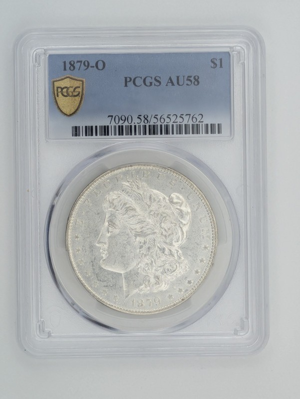 1879-O Morgan Silver Dollar $1 PCGS AU58 New Orleans Better Date Silver