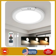 Rechargeable Motion Sensor Ceiling Light with Remote Dimmable Wireless LED