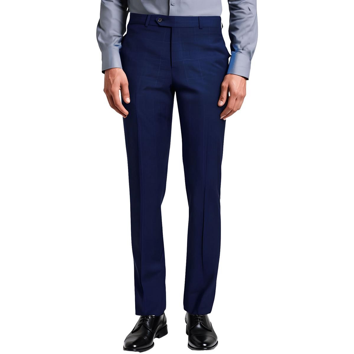 B by Brooks Brothers Мужские темно-синие шерстяные брюки в клетку 30/30 BHFO 7879