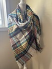 Plaid Oversized Blanket, Scarf , Shawl, Wrap, Soft , Warm, Stylish, Colorful — photo 1