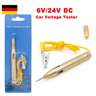 Prüflampe Stromprüfer 6-12-24 V Spannungsprüfer Spannungstester Stromtester Volt