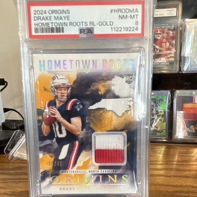 2024 Panini Origins Hometown Roots Drake Maye #HRO-DMA Gold /49 (MEM, RC) Patch