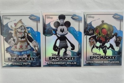 2026 Topps Disney Neon -Epic Mickey Chrome #EM-11  #EM-10 #EM-7